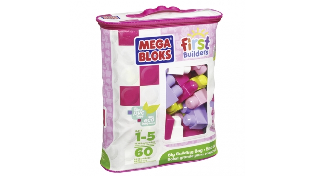 Mega Bloks First Builders Blokkentas 60 Stuks Roze