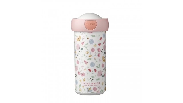 Mepal Campus Schoolbeker Little Dutch Flowers and Butterflies 300 ml Roze/Wit