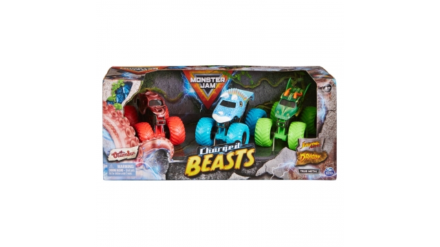 Monster Jam Charged Beasts 3-Pack 1:64