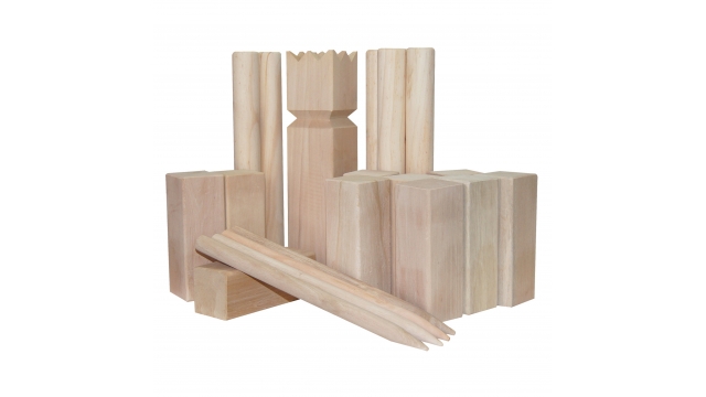 Outdoor Play XL Kubb met 21 Houten Onderdelen