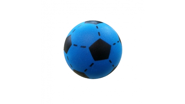 Soft Voetbal 20 cm Blauw/Zwart