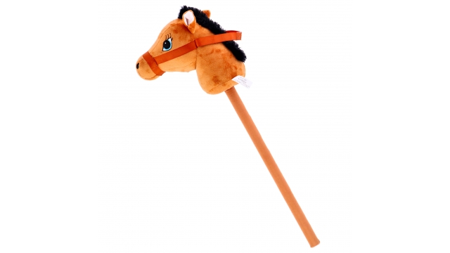 Pluche Stokpaardje 70 cm Bruin