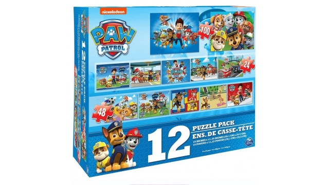 Paw Patrol 12in1 Puzzelset 25/48/100 Stukjes