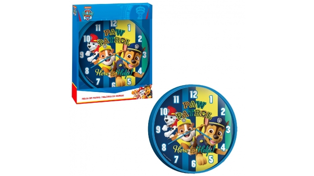 Paw Patrol Wandklok 25 cm Blauw