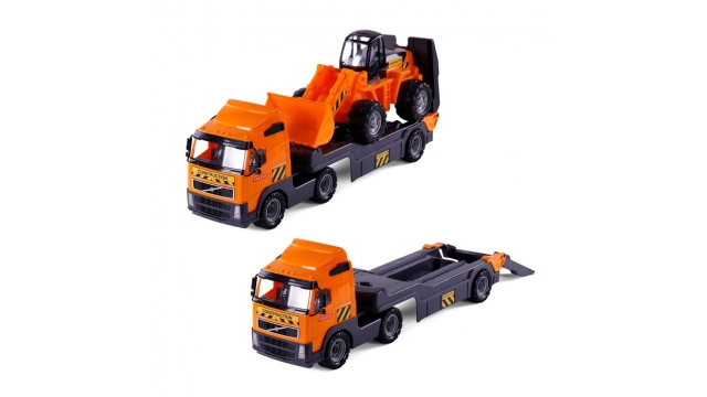 Polesie Volvo Vrachtwagen met Bulldozer Oranje/Zwart