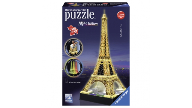 Ravensburger 3D Puzzel Eiffeltoren Night Edition 216 stukjes