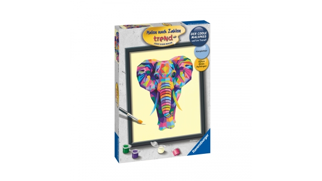 Ravensburger Schilder Op Nummer Kleurrijke Olifant