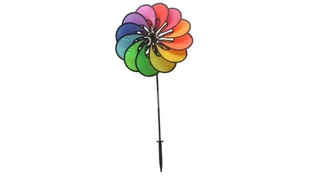 Rhombus Big Flower Regenboog Windvanger 48x73 cm