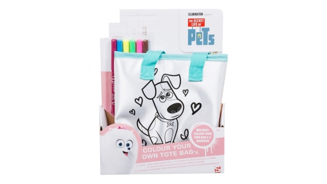 Sambro The Secret Live of Pets Kleur Je Eigen Tasje + 6 Stiften