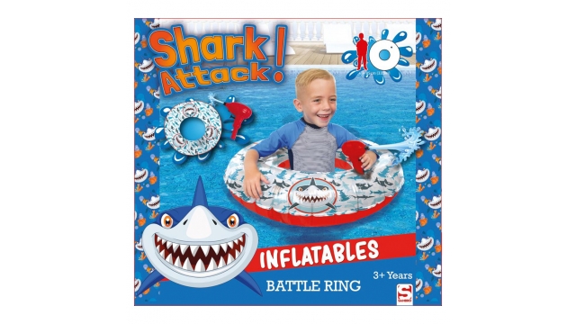 Shark Attack Battle Ring Zwemband met Waterpistool 85 cm