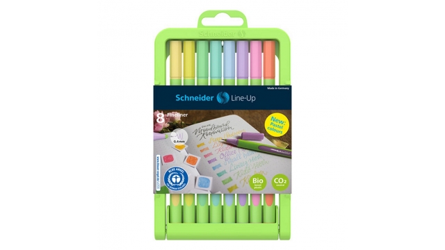 Schneider S-191088 Line-Up Fineliners 0.4 mm 8 Stuks Pastel