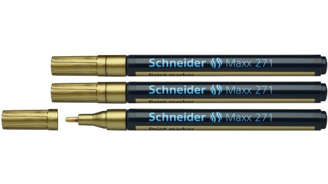 Schneider S-127153-3 Lakmarker Maxx 271 1-2 Mm Goud Set Van 3