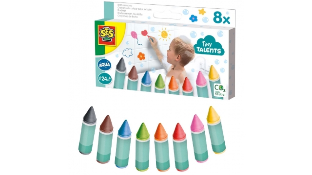 SES Creative Ses 13050 Tiny Talents Kleuren In Bad 8 Pack