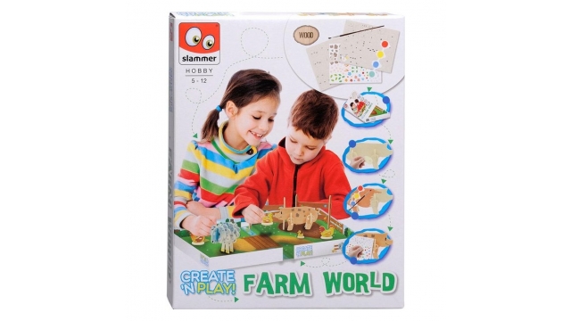 Slammer Create and Play Farm World Houten Knutsel Set