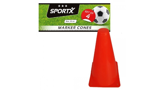 SportX Oranje Pionnen 22 cm 4 Stuks