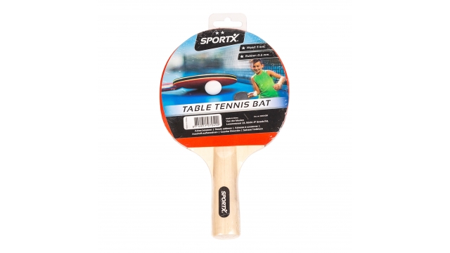 SportX 2 Sterren Tafeltennisbat Hout/Rubber