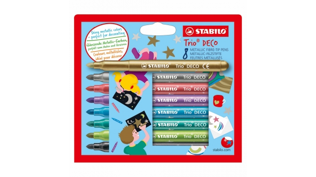 Stabilo Trio Deco Etui met 8 Metallic Stiften