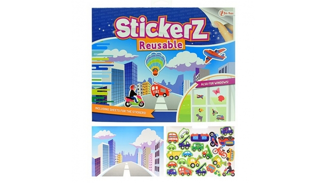 StickerZ Stickerboek Verschillende Voertuigen met Herbruikbare (Raam) Stickers