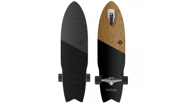 Street Surfing Shark Attack 36" Zelfrijdend Longboard Koa Black