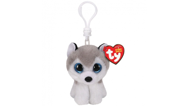 TY Beanie Babies Clip Husky Knuffel Buff 7 cm