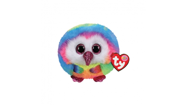 TY Puffies Knuffel Uil Owen 8 cm