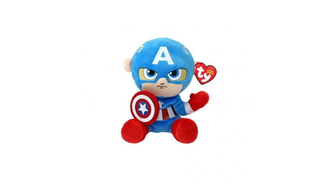 TY Beanie Babies Marvel Knuffel Captain America 15 cm