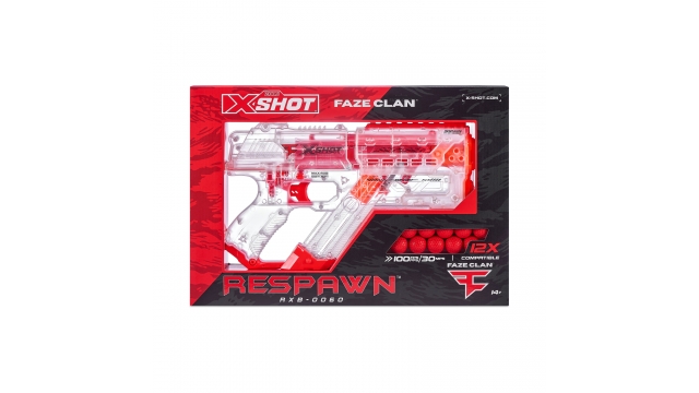 Zuru X-Shot Faze Clan Respawn RXB 0060 Blaster + 12 Balletjes